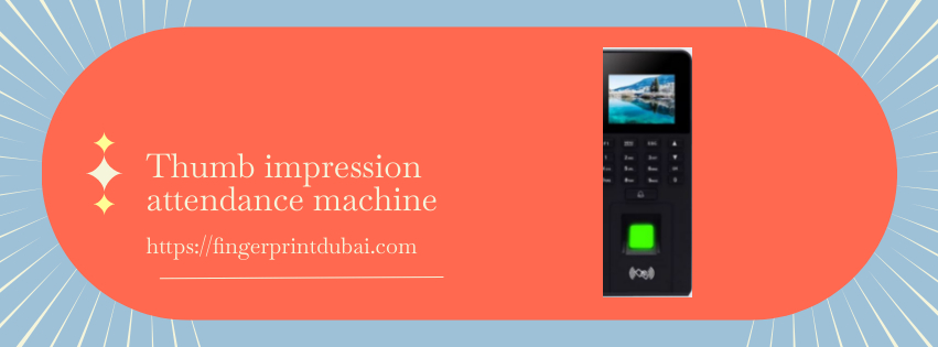 Thumb impression attendance machine.
