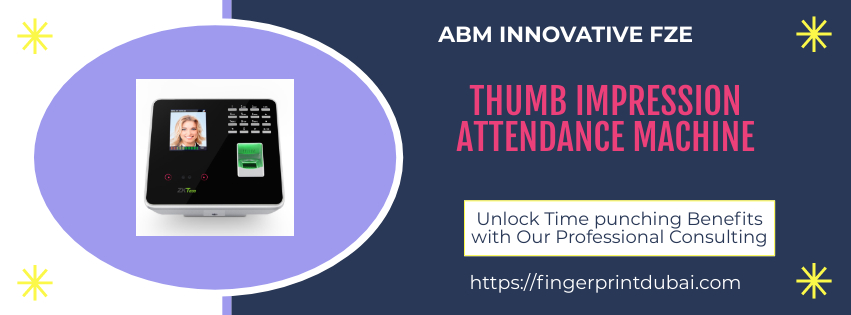 Thumb impression attendance machine.